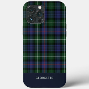 Plaid Clan MacKenzie Purple Tartan Personalized iPhone 13 Pro Max Case