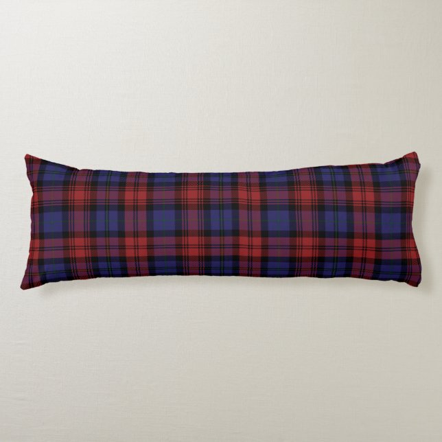 Plaid Clan MacLachlan Purple Red Check Tartan Body Pillow (Front)