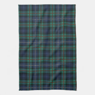 Plaid Clan Robertson Tartan Green Purple Check Kitchen Towel