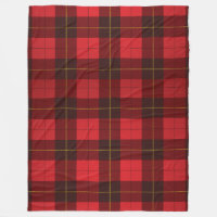 Plaid Clan Wallace Scottish Tartan Red Black Check