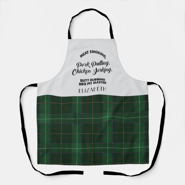 Plaid Clan Walsh Chequered Tartan Kitchen Apron (Front)