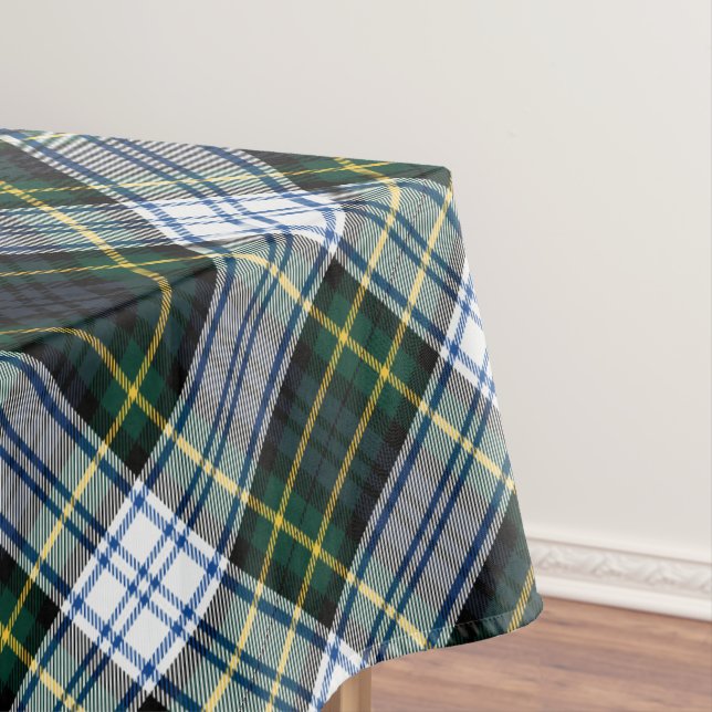 Plaid Classic Clan Gordon Rustic Tartan Tablecloth (In Situ)