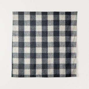 Plaid cotton fabric texture background. tapestry