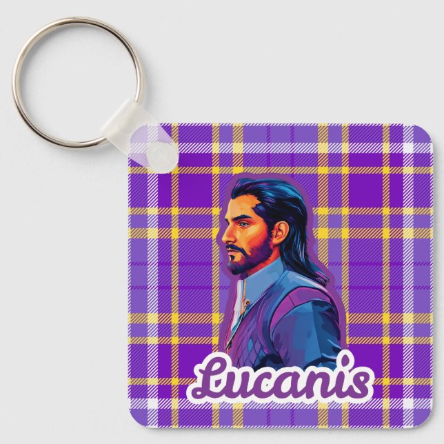Plaid Crow Keychain (Front)