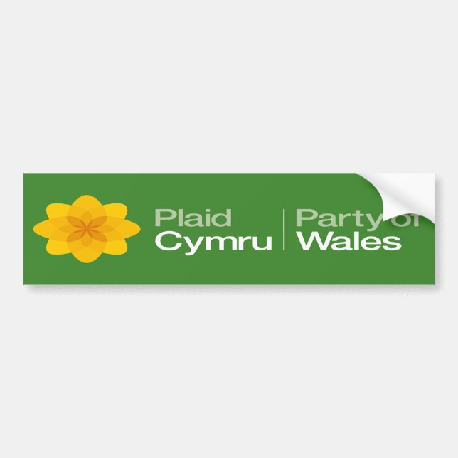 Plaid Cymru Party of Wales Bumper Sticker (Front)