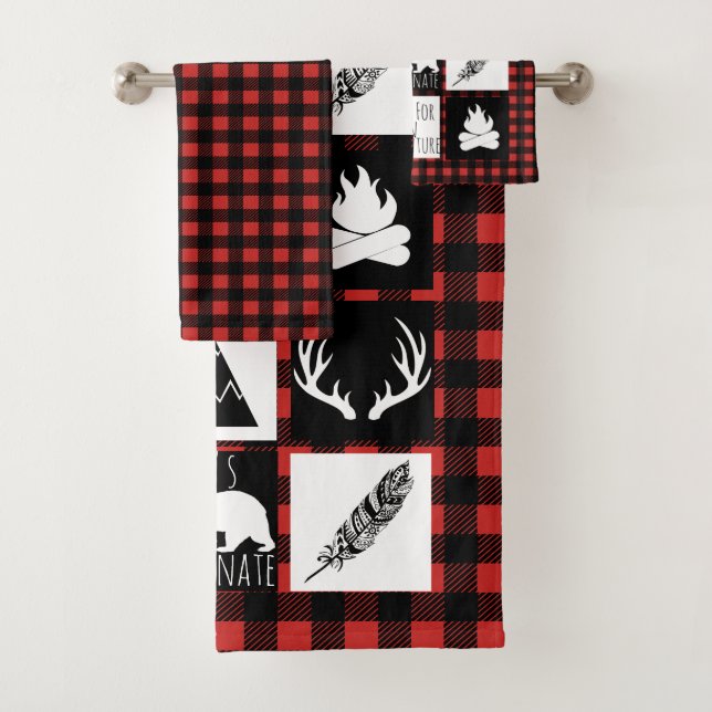 Plaid de Buffalo Check Wilderness & Animaux Rustiq (En situation)