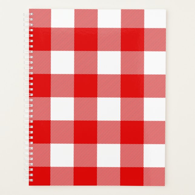 Plaid de buffle blanc et rouge (Devant)