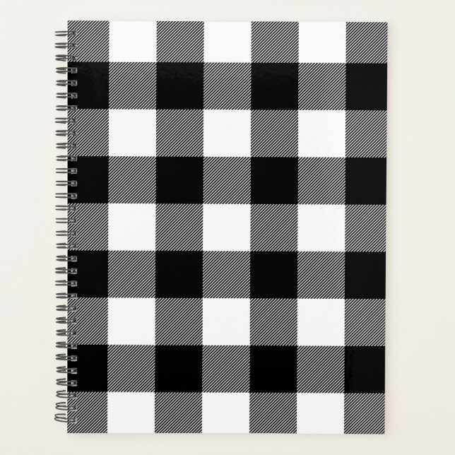 Plaid de buffle noir et blanc (Devant)