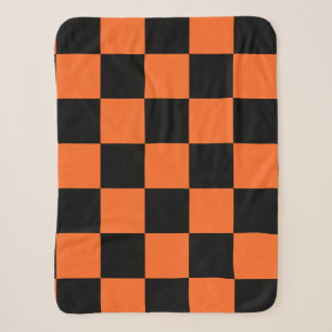 Plaid de contrôle du bison orange et noir