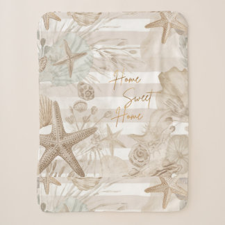 Plaid de jet beige coquillage côtier | Bea neutre