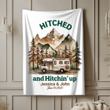 Plaid de mariage personnalisé pour couple, camping