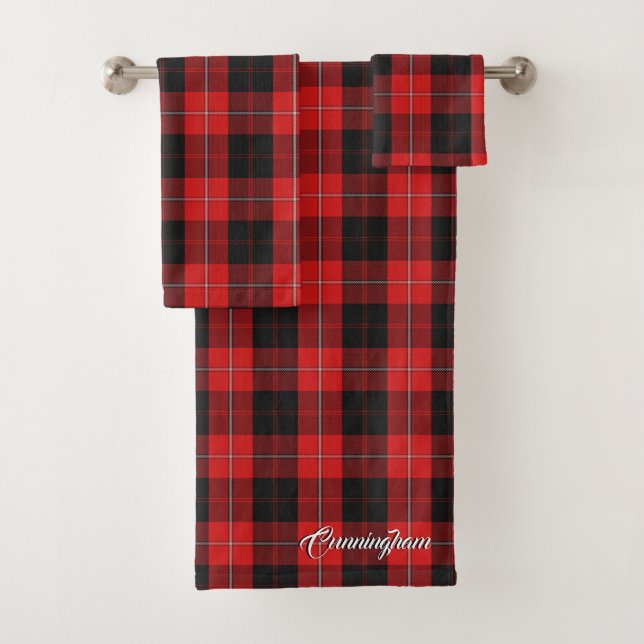Plaid de tartan écossais de Cunningham de clan de (En situation)