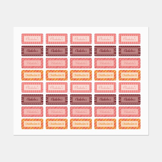 Plaid Decal Labels (Sheet)