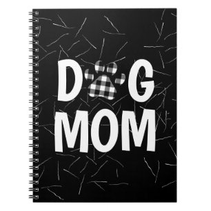 Plaid Dog Pawprint with Dog Hair Notebook