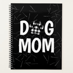 Plaid Dog Pawprint with Dog Hair  Planner