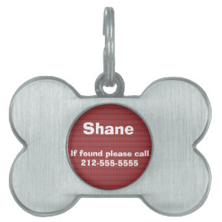 Plaid Dog Tag
