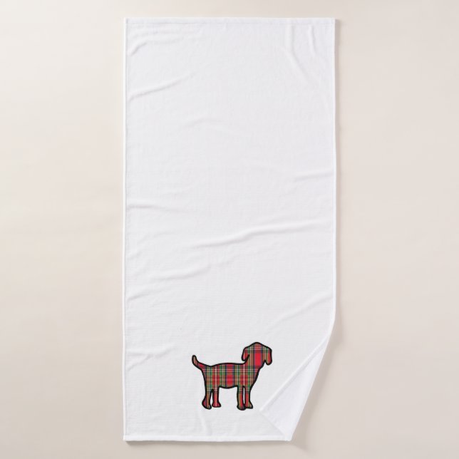 Plaid Dog Towel  (Bath Towel)