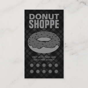 plaid doughnut punch card