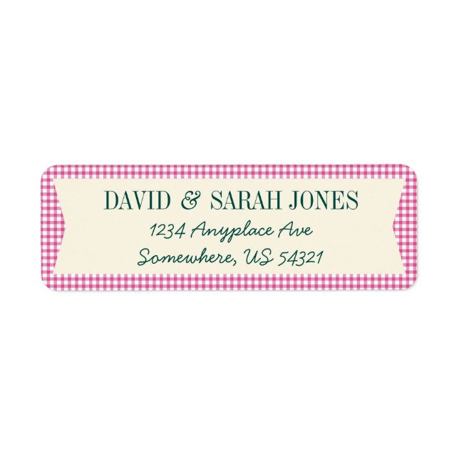 Plaid En vichy Vérifier Motif Fabric Crafts Étique (Devant)