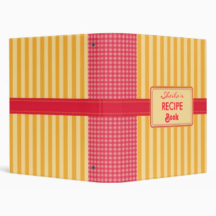 Plaid et classeur de recette de rayures
