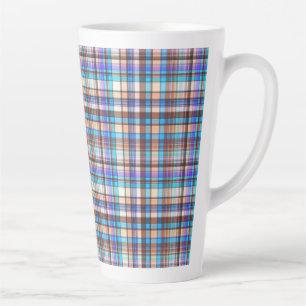 Plaid Fabric Checkered Print Pattern-57688 Latte Mug
