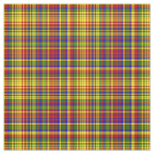 Plaid Fabric-Primary Colours 37 Fabric