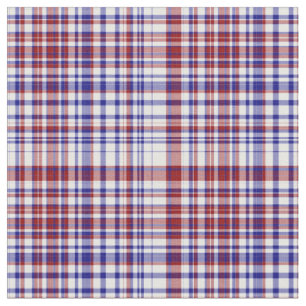 Plaid Fabric-Red White and Blue 23 Fabric