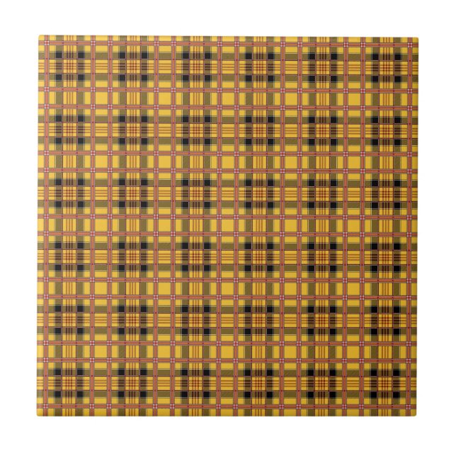 Plaid Fabric Texture Brown Stripes-52628 Tile (Front)