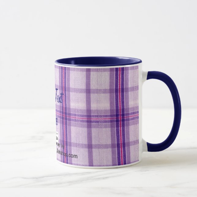 Plaid Fabric, Your Text Here Mug (Right)