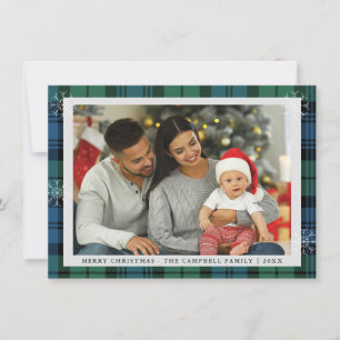 Plaid Family Photo Campbell Tartan Christmas Holiday Card