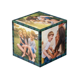 Plaid Family Photos Rustic Clan Campbell Tartan Cube