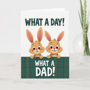 Plaid Fathers Day Wishes Card
