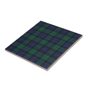 Plaid Festive Classic Rustic Green Tartan Tile