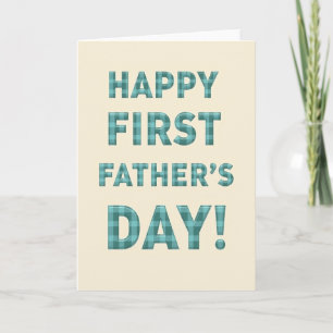 Plaid First Fathers Day Card