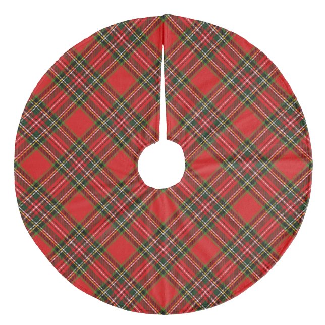 Plaid Fleece Tree Skirt (Front)