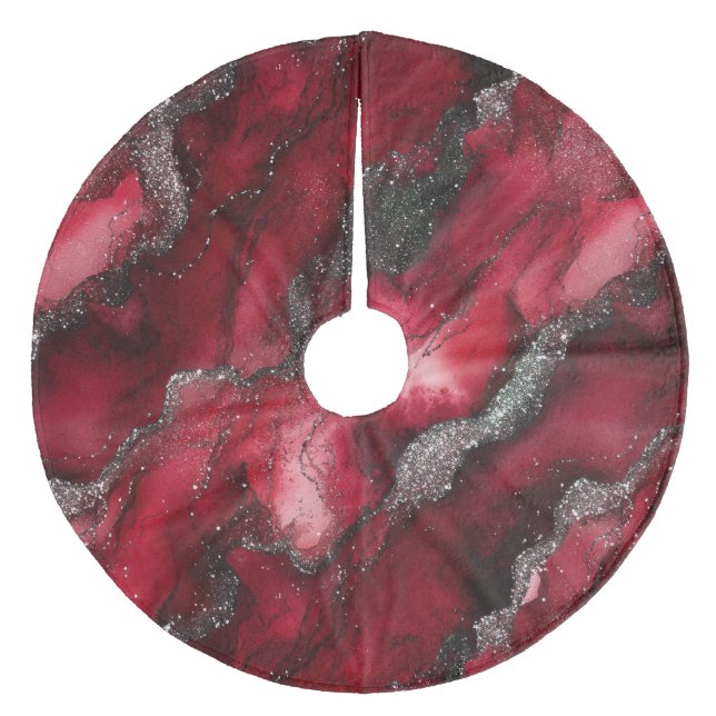 Plaid Fleece Tree Skirt (Front)