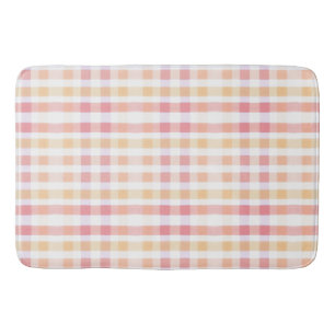 Plaid Floor Bath Mat