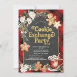 Plaid Floral Christmas Cookie Exchange Party Invitation<br><div class="desc">EDITABLE Plaid Floral Christmas Cookie Exchange Party Invitation
Elegant Chalkboard Arch Winter Cookie Swap Party Invite</div>