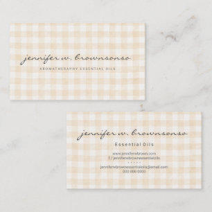 Plaid Gingham Business Card