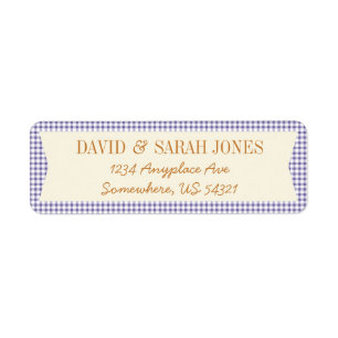 Plaid Gingham Check Pattern Fabric Crafts Label