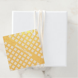 Plaid Gold Foil Favour Tags