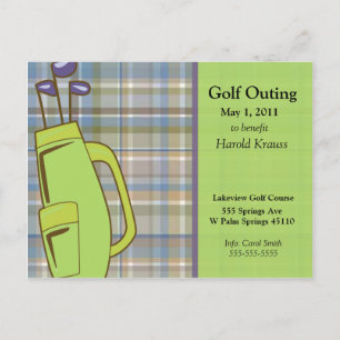 Plaid Golf Invites