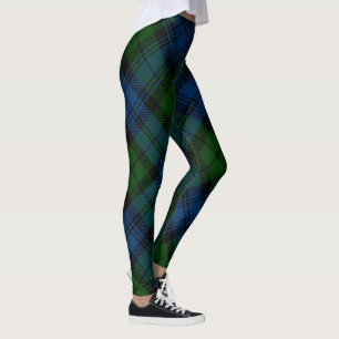 Plaid Green Campbell Military Rustic Tartan Leggings