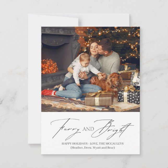 Plaid Green Red Furry et carte de vacances pour an (Devant)