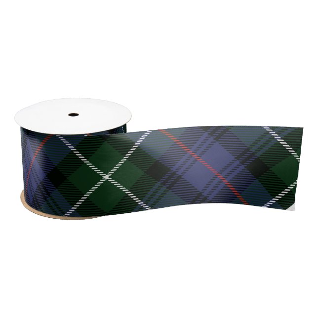 Plaid Green Rustic Tartan Satin Ribbon (Spool)