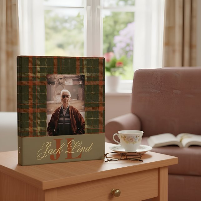 Plaid green Visitor Communication  3 Ring Binder (Creator Uploaded)