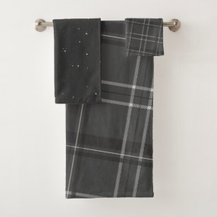 Plaid gris monochrome et étoiles vacances