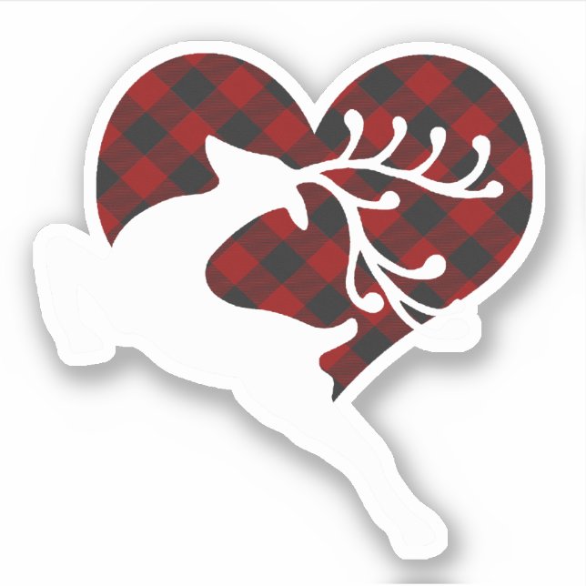 Plaid heart and deer (Front)