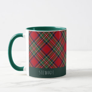Plaid Holiday Rustic Stewart Tartan Christmas Mug