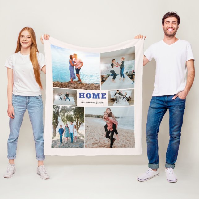 Plaid Home Personalized Photo Blanket (In Situ)